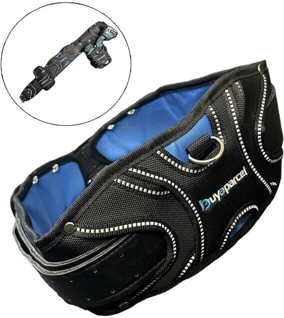 Buyaparcel - bap Heavy Duty Champion Tool Belt Pouch Holster Black Padded Leather Work Belt