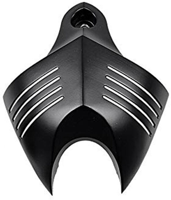 Tlily - Black Twin Horn Cover V-Shield Cowbell Set For 1992-2014 Harley Dyna Softail Road King Street Electra Glide V-Rod
