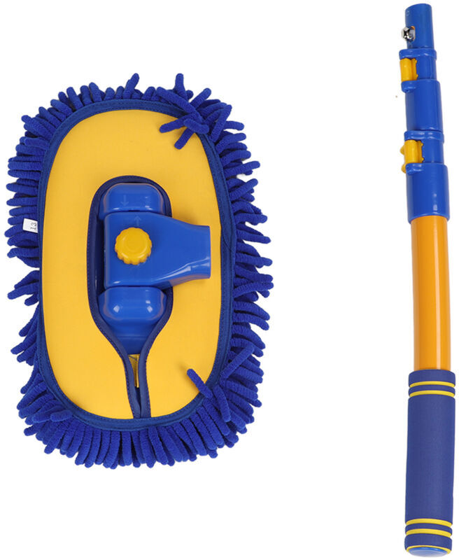 GROOFOO Car Wash Brush Telescopic Long Handle Super Absorbent Soft Microfiber Car Cleaning Mop for Window Air Conditioner
