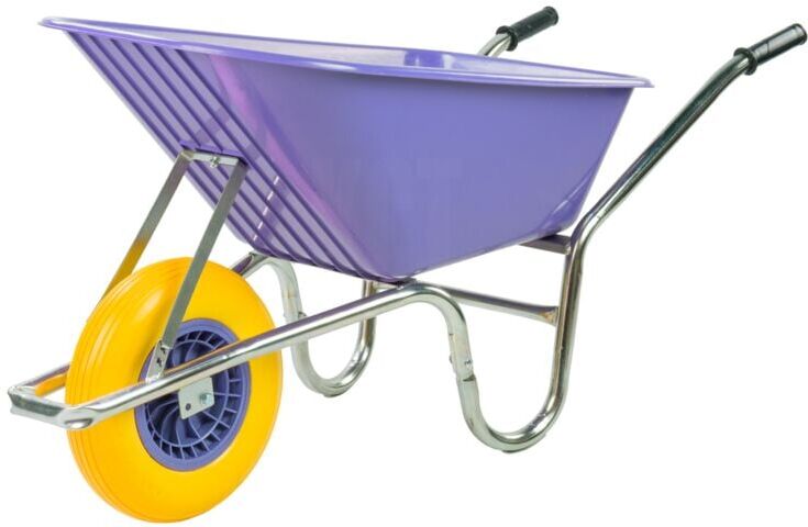 KCT - 110L Purple Garden Builders Heavy Duty Wheelbarrow with Reinforced Tyre