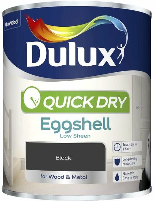 Quick Dry Eggshell - Black - 750ml - Dulux