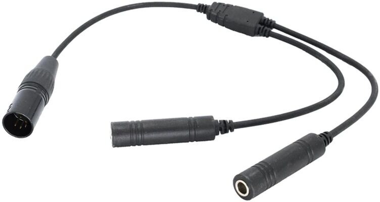 Tlily - ga Dual Plugs to 5 Pin xlr Adapter Black Aviation Headphone Cable Universal for Communication