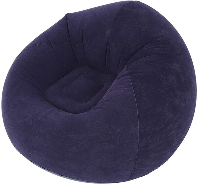 Tlily - Large Inflatable Sofa Chair Flocking pvc Garden Lounge Beanbag Outdoor Furniture Camping Backpacking Bags(A)