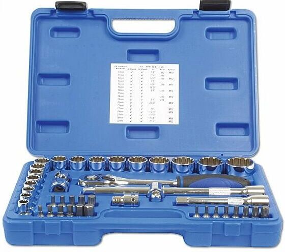 Tools Metric Alldrive Socket Set 1/2''D 42pc Fits 38 Applications 3571 - Laser