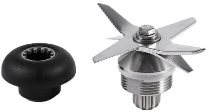 TLILY Quality Stainless Steel Silver+Black Blade and Drive Socket Combo Kit for Blender Parts