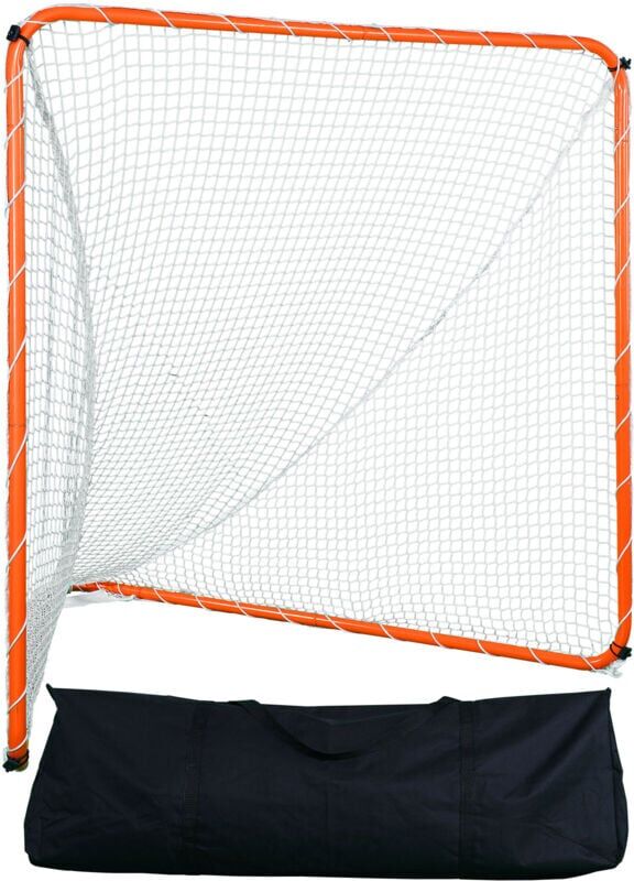 Mophorn - vevor Lacrosse Goal, 6' x 6' Lacrosse Net, Steel Frame Backyard Lacrosse Training Equipment, Portable Lacrosse Goal with Carry Bag, Quick &