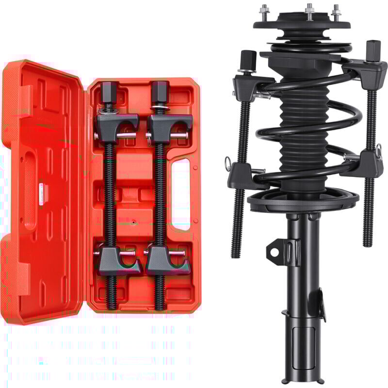 VEVOR Strut Spring Compressor, 2 Pack, Heavy Duty Coil Spring Compressor Tool with 10.4 Inches(256 mm) Range, Compatible with 0.86 inches(22 mm) Hex