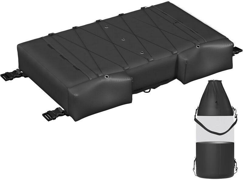 MOPHORN VEVOR T-Top Storage Bag, for 6 Type II Life Jackets, with a Boat Trash Bag, 600D Oxford Fabric Life Vests Storage Bag for Most T-Top Boats, Bimini