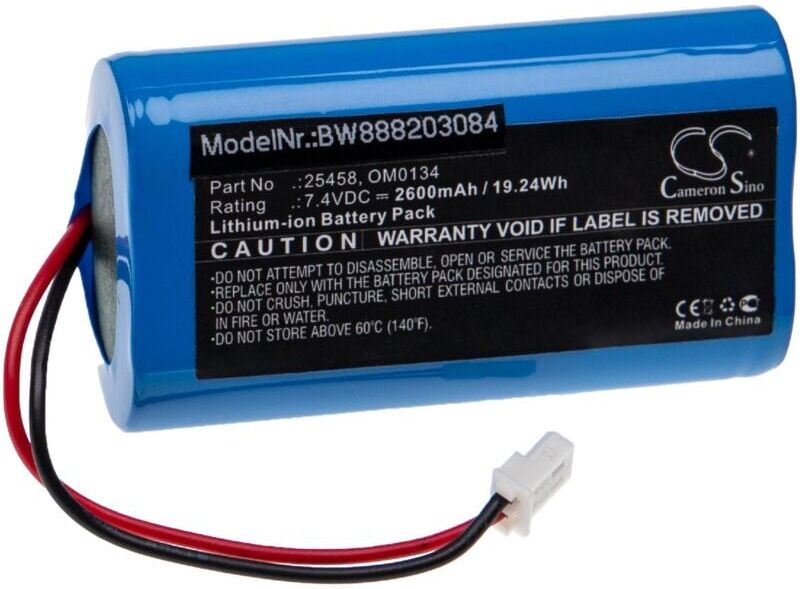 Vhbw - Replacement Battery compatible with SurgiTel Eclipse EHL65, EHL-65, Odyssey Analog Medical Equipment (2600mAh, 7.4V, Li-Ion)