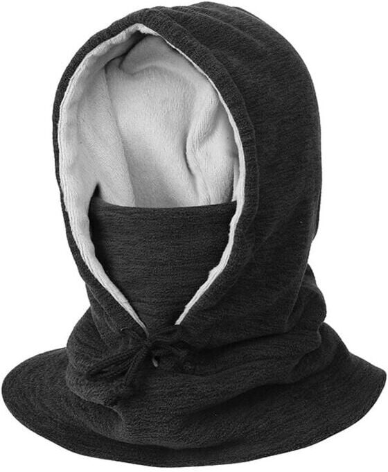 Winter Balaclava Thick Fleece Hooded Warm Plush Winter Velvet Balaclava Hat for Skiing and Cycling Full Face Mask for Adults and Men - Ymyny