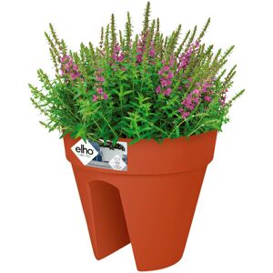 Elho - Flower Pot Loft Urban Balcony Bracket Overflow Pipes Flower Box Balcony Box Railing Terracotta 7,5 Liter (de)