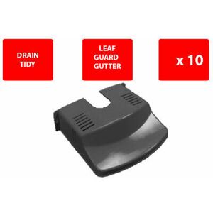 VISS 10 x drain cover - plastic - drain tidy - leaves - black - guard gutter -strong