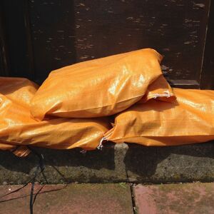 Yuzet - 100x Orange Sandbag Polypropylene Woven uv Proof Rot Proof - Empty - Orange