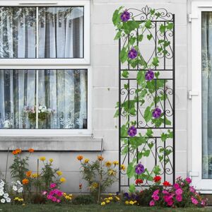 UNHO 2 Panels Rustproof Garden Trellis Plant Flower Climbing Aid Support Yard Outdoor