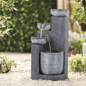 WARMIEHOMY 4 Tier Bowl Outdoor Solar Powered Water Fountain Decor