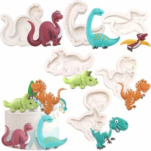 Héloise - 6 pcs Animal Silicone Mold, Dinosaur Silicone Resin Mold, Creative Epoxy Decoration Mold for Resin Crafts, Table Ornaments