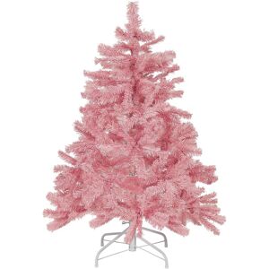 Beliani - Artificial Christmas Tree Traditional pvc Metal Base 120 cm Pink Farnham - Pink