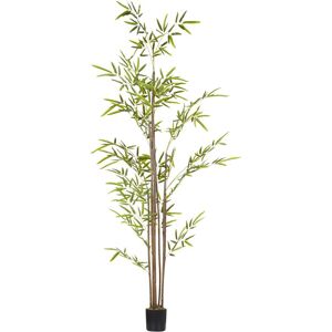 BELIANI Artificial Potted Plant Indoor Modern Tall Decoration Black Pot Bambusa Vulgaris - Green