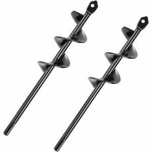 Denuotop - Auger Drill Bits Set of 2, Non-Slip Spiral Plant Drill Bits, Garden Plants and Flowering Plants, Seedling and Bed Drill Bits, 1.6' x 9'