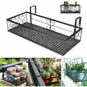 HÉLOISE Balcony Hanging Planter Rack,Iron Balcony Plant Shelf,Balcony Metal Flower Rack,Balcony Flower Pot Rack,Flower Stand,for Office,Home,Hotel