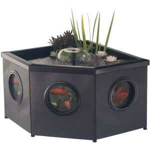 Blagdon - Affinity Mocha Corner Weave Pool, Comes with Inpond 5-in-1 3000 Filter Pump with uv Clarifier, led Spotlight, Three Fountain Feature Heads