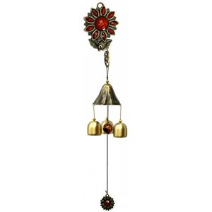 Woosien - Brass Bell Rural Metal Love Bells Hanging Doorbell Holiday Gifts Copper Wind-chine Hanging