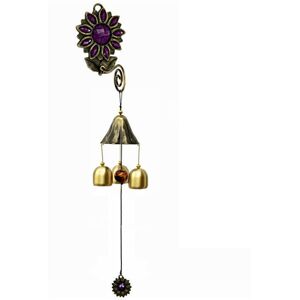 Woosien - Brass Bell Rural Metal Love Bells Hanging Doorbell Holiday Gifts Copper Wind-chine Hanging