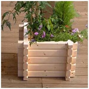 NORLOG UK LTD Buildround Square Planter - Timber - L45.7 x W45.7 x H33 cm