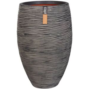 BERKFIELD HOME Capi Vase Nature Rib Elegant Deluxe 45x72 cm Anthracite