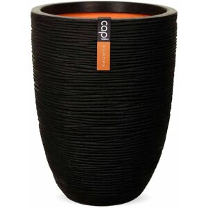 Royalton - Capi Vase Nature Rib Elegant Low 46x58 cm Black KBLR783