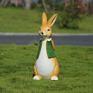 Pesce - Cartoon Rabbit Yard Garden Decorations, Outdoor Animal Statues, Garden Art Resin Statue for Home Garden and Patio Decor a 24x20x51.5cm