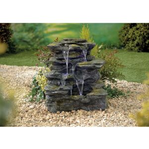 Easy Fountain - Cosmo Springs led Natural Garden Water Feature Stone Slate Effect