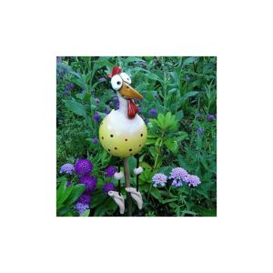Lune - Decorative Garden Hen. Funny Garden Statues Outdoor Fairy Garden Decoration. Funny Resin Chicken Garden Decoration Hen Shape Animal Figurine