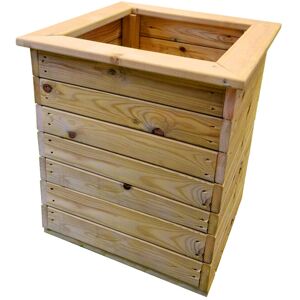 CHURNET VALLEY GARDEN FURNITURE LTD Deluxe Square Planter - Timber - L50 x W50 x H53 cm - Fully Assembled