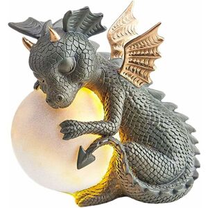 Pesce - Dragon Statue Home Decor Resin Zen Yoga Dragon Garden Decoration Dragon Buddha Art Sculptures for Outdoor Yard Porch Decorations Home Patio