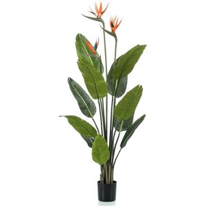 Berkfield Home - Emerald Artificial Plant Strelitzia in Pot with Flowers 120 cm