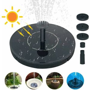 Groofoo - Floating Solar Fountain, 1.5W Solar Powered Fountain Pump Water Pump, for Birdbaths, Small Ponds and Aquariums#