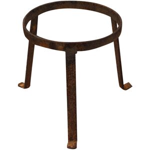 Biscottini - Wrought iron pot holder 21x21 cm Indoor and outdoor saucer Round pedestal for plants Pot tripod Vase holder Pot holder base