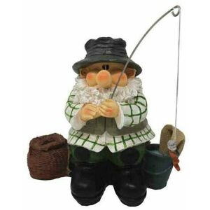 Smart Garden - Fun Garden Ornament Wilf the Gnome Fishing ideal for pond , garden decor