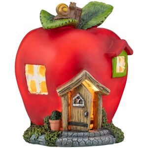 THOMPSON & MORGAN Thompson&morgan - Garden Fairy House Solar led Light Up Decorative Outdoor Ornament (Apple)