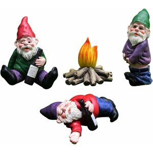 Héloise - Garden Gnome 4 Pieces Outdoor Garden Gnome Miniature Garden Gnomes Humor Garden Gnome Miniature Fairy Ornament Garden Gnomes Figurine for