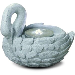 Garden Water Feature led Swan Fountain Indoor/Outdoor Cascading Freestanding Polyresin Garden Statue Lights - Geezy