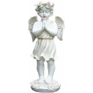 Pesce - Home Decor Cherub Garden Statue Decoration Outdoor Prayer Patio Sculpture Resin Ornaments for Home Yard Figurines Accessories Art