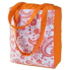 Homescapes - Cotton Pure Paisley Design Shopping/Shoulder Bag, 36 x 43 x 11 cm - Orange