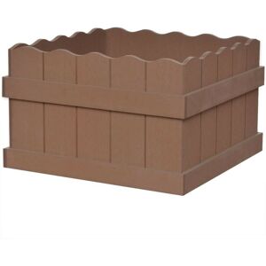 Hommoo WPC Garden Planter 40x40x25 cm Brown VD26983