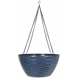 La Hacienda 35cm Windermere Hanging Basket - Plastic - L35 x W35 x H17 cm - Blue