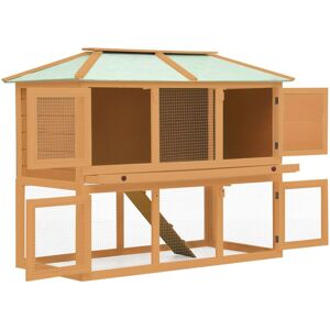 Berkfield Home - Mayfair Animal Rabbit Cage Double Floor Wood