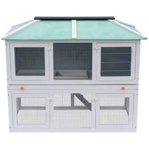 Berkfield Home - Mayfair Animal Rabbit Cage Double Floor Wood