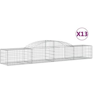 BERKFIELD HOME Mayfair Arched Gabion Baskets 13 pcs 300x50x40/60 cm Galvanised Iron