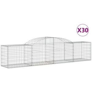 BERKFIELD HOME Mayfair Arched Gabion Baskets 30 pcs 300x50x60/80 cm Galvanised Iron